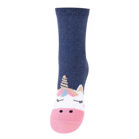 Meristanbul 3'lü Kız Çocuk Unicorn Desenli Çorap – görsel 4