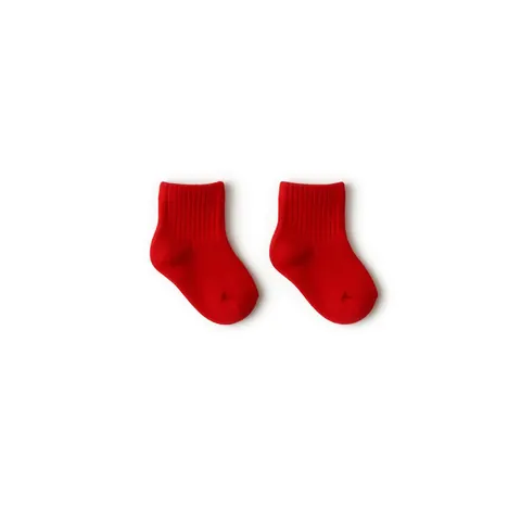 Meristanbul Baby 3'lü Unisex Bebek Çorabı – Kırmızı, Gri, Beyaz – görsel 5